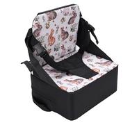 Jiawu Chair Booster Seat with Backrest, Lightweight Foldable Material Booster Cushion with Backrest, Portable Cushion with Removable Cover for Dining Table Travel Home