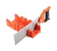 Jiawu Clamping Mitre Box, 12 Inch ABS Plastic Multiple Angle Clamping, Box Saw with Back Saw for Woodworking Home Decoration Craftsmanship Cutting 90° 45° 22.5° Angles SK5