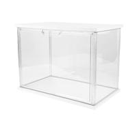 Jiawu Clear Figure Exhibition Memory Box with the Articles and Dolls of a Wood -based collector: Simple Assembly for Toys and Action Numbers, Suitable for Home Organization (White)