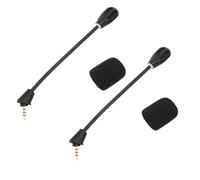 Jiawu Cloud II Wireless Gaming Headset Replacement 3.5mm Detachable Microphone with Noise Cancelling for Gamers and Streamers, 2pcs Foam Sponge Cover