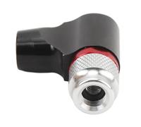 Jiawu CO2 Bike Tire Inflator, One Hand Operation Air Control, Bicycle CO2 Pump Adapter, Aluminum Alloy Nozzle with Insulated Sleeve for Presta Valve Road Gravel Mountain (Black)