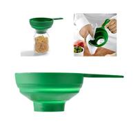 Jiawu Collapsible Silicone Kitchen Funnel, Wide Mouth Green