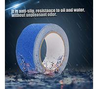 Jiawu Colorful 5m * 5cm PVC Anti Skid Nenslip Adhesive Safety Ribbon Decoration Flore for the Hospital Hospital School 5m * 5cm (Blue)