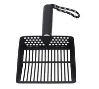 Jiawu Complete Stainless Steel Cat Litter Shovel Kit, Efficient Cleaning Set for Pet Owners and Gardeners (Black)