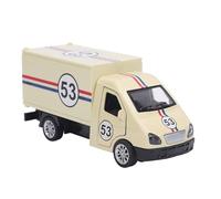 Jiawu Container Truck Toy, Detailed Realistic Alloy Craftsmanship Portable Container Design, Small Truck Toy with Interactive Play Set for Kids Children (Light yellow)