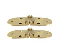 Jiawu Copper Round Edge Table Flip Tray Hinge 80x30mm for Sewing Machine Folding Furniture, Smooth Silent Soft Close, Easy Install No Hole, High Hardness 50000+ Cycles