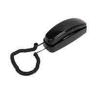 Jiawu Corded Phone Wall Mountable Big Button Volume Control Senior Friendly Landline Phone for Home with Extra Loud Ringer, Flashing Light, Illuminated Keypad - No Power Supply (Black)