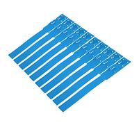 Jiawu Cow Identification Bands, 10 Pack Plastic Livestock ID Collars, Cattle Marking Rings, Leg Bands with Color Options for Farm Cows Sheep Goats (Blue)