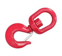 Jiawu Crane Hook, 2 Tons Rated Load 8 Tons Breaking Force Rotating Crane Hook, Alloy Steel Lifting with Large Opening Design for Factory Construction Port Transportation Trailer