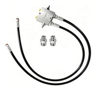 Jiawu Cushion Valve Kit, 1/4" Hydraulic Hose M14x1.5 Thread Size Direct Replacement Motor Buffer Valves, Hydraulic Buffer Valves with 2 Adapter Fittings for Under 2