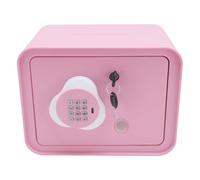 Jiawu Cute Cartoon Piggy Bank for Kids + Smart Fingerprint Password + Recording Function (Pink)