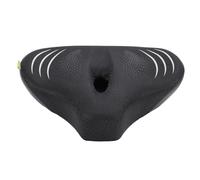 Jiawu Cycle Seat Cushion, Wide Thickened Crystal Rubber Ball Shock Absorption Design, Shock Absorption Seat Cushion, Breathable Saddle Pad with Hex Wrench for Electric Cycle Road (Black Gray)