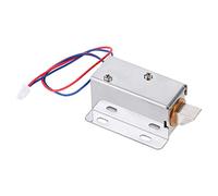 Jiawu DC 12V Mini Electromagnetic Lock Kit, 2.6x1.7in Mount | Electric Lock for Cabinet Drawer, Stainless Iron Magnetic Lock, 4-Way Adjustable, -Resistant