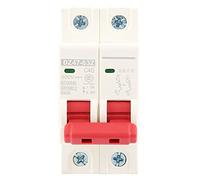 Jiawu DC Circuit Breaker, 2P 40A 500V High Breaking Capacity, Mini Circuit Breaker MCB Safety with Flame Retardant Housing for DC Equipment Overload Short