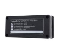 Jiawu DC48V 300A M8 X 5 Bloc Blocs Burs Bores Termines for Naws RVS, Materical of Flam (Black: Negative Line Connection)