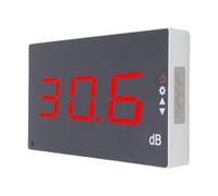 Jiawu Decibel Meter 30dB-130dB, Wall Mounted Sound Level Meter for Classroom, Large Screen Noise with Alarm, USB Powered Noise Tester for Public Area