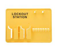Jiawu Deformation Proof Lockout Tagout Station, Wall Mounted Lock Out Tag Out Kit, Heavy Duty PC Material Safety Supply for Industry, 15.2 X 11.4in Enhanced Security