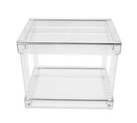 Jiawu Desk Organizer, 2 Tier Paper Letter Tray Organizer, Double Tray Paper Sorter File Rack Shelves with 2 Pen Holder, PET Desktop Organization and Storage for Office Supplies (Clear)