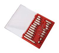 Jiawu Dial Indicator Points Set, 0.01mm Precision Stainless Steel Test Indicator Contact Rust Resistant, Dial Gauge Needle with 22pcs Standard Thread Tips for Gauge