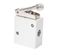 Jiawu Diaphragm Valve, Aluminum Alloy Three Way Button Valve Mechanical with G1 4 Inch Thread Connection for Pneumatic Systems