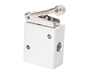 Jiawu Diaphragm Valve, Aluminum Alloy Three Way Button Valve Mechanical with G1 4 Inch Thread Connection for Pneumatic Systems