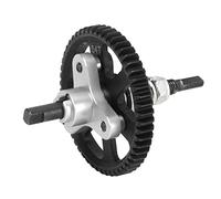 Jiawu Differential Slipper Clutch, 54T Aluminum Steel Gear Set, Low Noise Differential Gear Complete Slipper Clutch with Hardened Steel Teeth for Slash 4x4 Stampede Rustler (Silver)