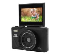 Jiawu Digital Camera, 64MP 4K 18X Digital Zoom Flip Screen Compact Camera with Retro Design for Travel Photography Vlogging Beginners (Black)