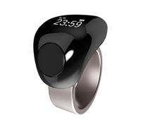 Jiawu Digital Counter Prayers Reminder Ring, Bluetooth 5.1 Smart Tasbih Counter Ring, Digital Tasbih with Vibration Alerts At 33 66 99 100 Counts OLED Display Adjustable (18&20mm)