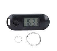 Jiawu Digital Keychain Watch, Silent Luminous Compact Portable with Pocket Watch for Unisex Nurse Doctors Students Office Home (Black)