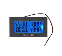 Jiawu Digital LCD AC Voltage Current Tester Meter 0-500V Intelligent Multifunctional with Adjustable Blue Backlight, AC Voltage Current Power Frequency Power Factor Energy Monitor with (AC20A direct