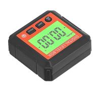 Jiawu Digital Level Box, 0.01° High Accuracy Magnetic Protractor (Orange) | Digital angle gauge with magnetic base for woodworking, construction, and machine setup, 4 x 90° range