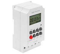 Jiawu Digital Time Switch LCD Microcomputer Timer 32 On/Off Programs -240V AC 1 Second to 168 Hours Second Control Timer Switch for Street Lights Neon Signs