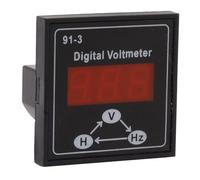 Jiawu Digital Voltmeter, 90-450V Range 3 Digit LED Display Real Time Voltage Frequency Monitoring Voltage Meter, AC Meter with Snap Fastening Installation for Gasoline