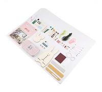 Jiawu DIY Dollhouse, Three Theme Options Miniature Dollhouse, Box with Mini Notebook for Home Decoration and Gift (Happy Street Corner)