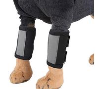 Jiawu Dog Front Leg Pads, 1 Pair Dog Elbow Protector, Pet Knee Protector Wrap, Leg Wraps with SBR Foam Cushion, for Injury Recovery Support (S)