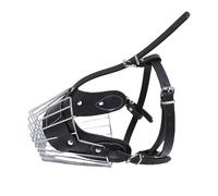 Jiawu Dog Muzzle, Adjustable Strap Prevents Biting Barking Eating Objects Metal Dog Muzzle, Training with Comfortable Breathable Fit for German Shepherd Golden Retriever