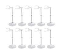Jiawu Doll Stand, Adjustable Action Figure Display Holder For 6 Inch Models, Plastic Doll Support Frame With Base And Accessories For Anime Figures Collection Home Decoration Stage (Transparent)