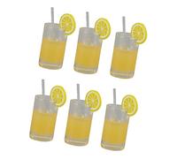 Jiawu Dollhouse Lemonade Cup, 20Pcs Resin Vivid Details Resistant