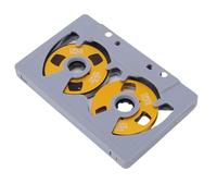 Jiawu Double Sided Metal Cassette Tape with Storage Box, 50 Mins Recording Time for Musicians, ABS and Aluminum Alloy Construction