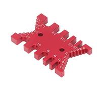 Jiawu Dovetail Jig, Repeatable Accurate Joints Tenon Caliper, Aluminum Dovetail Template with Dual Imperial Scales for Woodworking Furniture Manufacturing (Red)
