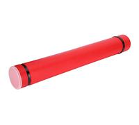 Jiawu Drawing Storage Tube Extendable Thickened Telescopic Collection Poster Drafting Case, Adjustable Length 24.8-42.5in, PE Plastic, Flip Top Cover, for Large Drawing (Red)