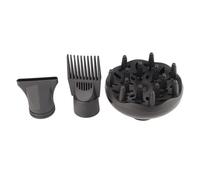 Jiawu Dryer Diffuser Set with Comb, 3Pcs Heat Resistant Hair Dryer | Plastic Blow Dryer Diffuser Nozzle, Universal Fit for Curly Hair Styling, Salon and Home Use