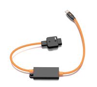 Jiawu DT-PD 20" D-Tap to USB C PD 65W Bidirectional Charge Cable, 2-Way V-Mount Charge Braided Power Delivery Cable for V-Mount Battery, Mirrorless Cameras, Phones