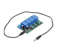 Jiawu DTMF Signal Decoder Relay, 4 Channel 12V DC Control Module with Reverse Polarity Protection, AD22B04 Phone Remote Switch for Home Automation, PLC System, Interlocking Toggle