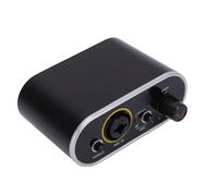 Jiawu Dual Channel Adjustable Microphone Preamp with 28dB Gain, Low Noise Operation for Recording and Streaming, Portable Design with Durable Housing