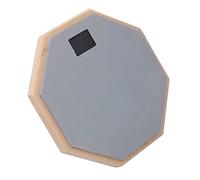 Jiawu Dumb Drum Pad, 8 Inch Wooden Professional Practice Pad Compact Size Non Slip Design Abrasion Resistance Percussion Drum, Rubber with Shock Absorbent Foam Bottom for (Gray)