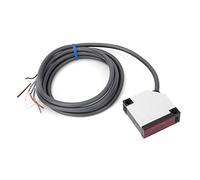 Jiawu E3JK-R4M1 Specular Reflection Photoelectric Switch Sensor, ABS Housing IP65 3500mm, 90-250VAC/AC DC12-240V/DC12-24V, Red LED Indicator, 5 Wire 1.75M for Industrial Automation (90-250VAC