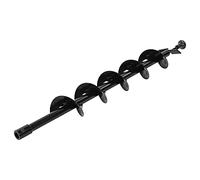 Jiawu Earth Auger Drill Bit 100x800mm, Single Blade Garden Post Hole Digger for Planting Trees, Fence Holes, Soil Turning, Easy Project