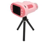 Jiawu Education Science Microscope for Kids, Handheld Digital Microscope 1000X 1080P with 2 Inch Screen, Dual Lens Telescope for Hiking Camping Outdoor, Rechargeable (Pink)