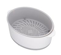 Jiawu Electric Fruit and Vegetable Washing Machine Double Layer Efficient Time Saving Washer - Multifunctional Vegetable Cleaning Basket with Powerful Purification (White)